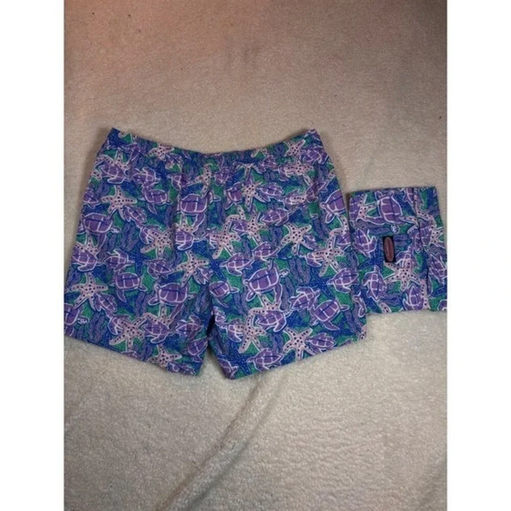 Vineyard Vines Swim Trunks Shorts Mens XL TG Turtle Starfish Print